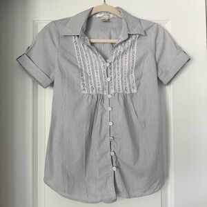 Charlotte Russe Navy Striped Blouse